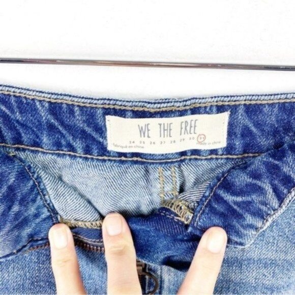Free People We The Free Zip It Up Mini Denim Skirt Size 31 - Picture 5 of 9